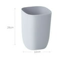 thumbnail image 5 of AuroraX 3 Gallon Wastebasket White Rectangle Solid Trash Can Minimalist Easy-To-Clean Plastic Trash Bin for Dormitory Livingroom Office, 5 of 9