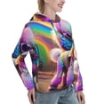 thumbnail image 6 of Wukai Rainbow Poodle Urban Street Print Womens Hoodies Fleece Sweatshirts Long Sleeve Sweaters Pullover Fall Outfits Winter Clothes-X-Large, 6 of 7
