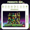thumbnail image 2 of Telón de fondo Ninja con tema de dibujos animados, suministros para fiesta de cumpleaños, 5 x 3 pies, fondo de pancarta Ninja, telón de fondo de tortuga, telón de fondo para fotografía, decoracio, 2 of 5