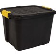 thumbnail image 2 of CEP 42-liter Stackable Heavy-duty Storage Box External Dimensions: 19.7" Length x 15.8" Width x 13.8" Height - 11.10 gal - Padlock Closure - Heavy Duty - Stackable - Plastic - Black, Yellow - For Supp, 2 of 2