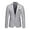 Gray, variant on Men'S Stylish Casual Solid Business Wedding Party Outwear Coat Suit Tops White XL