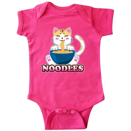 

Inktastic I Love Noodles with Cat Illustration Gift Baby Boy or Baby Girl Bodysuit
