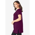 thumbnail image 3 of Roaman's Women's Plus Size Cotton Short Sleeve V-Neck Ultimate Tunic, 3 of 5