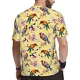 thumbnail image 2 of Wukai Bright Birds Print Men's Short-Sleeved Mesh T-Shirt,Quick-Dry Short Sleeve Workout T-Shirt-X-Large, 2 of 8