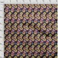 thumbnail image 3 of oneOone Polyester Lycra Black Fabric Florals Diy Clothing Quilting Fabric Print Fabric By Yard 56 Inch Wide, 3 of 4