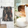 thumbnail image 7 of Yayeee 100% Cotton Hand Towels for Bathroom 16" x 28" Soft Absorbent Kitchen Towel, Black Flowers, 7 of 7