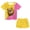 Art Capybara, variant on Cat Gradient Cloud Summer Outfits Sets for Girls Casual Short Sleeve Cap Tops and Elastic Waisted Pants with Side Pockets Two Piece Sets for Teenage Playwear Activewear