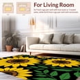 thumbnail image 2 of ODIKA 6'x9' Machine Washable Non-Slip Area Rug, Dramatic Helianthus Illustration Decorative Covering With Bold Design High Traffic Rug, Yellow, 236775, 2 of 7