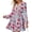 Blue Red Flower, variant on Spring Dresses for Women Mini Long Sleeve Elastic Waist Summer Vacation Outfits Floral Wedding Guest Dress