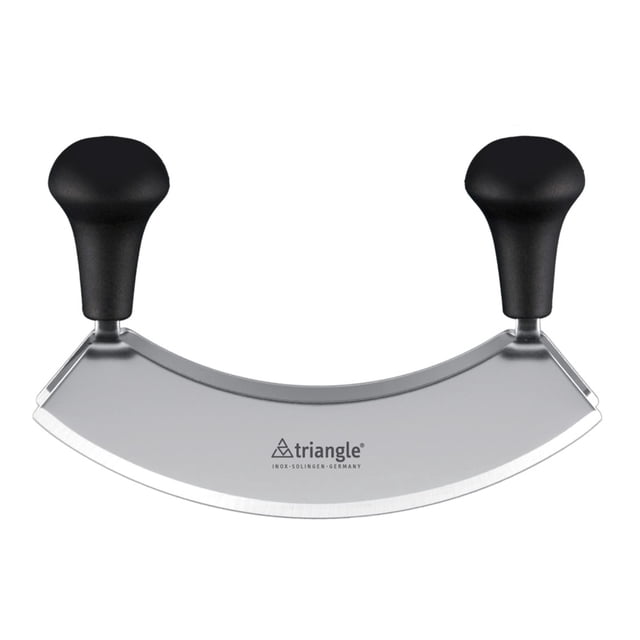Cuchillo para picar triangular de acero inoxidable de 7 pulgadas con doble hoja