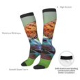 thumbnail image 4 of Yiaed Butterfly Landing On Head Dumpy Frog Print Great elasticity Adult Stockings Sports socks for Men and Women, 4 of 6
