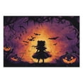 thumbnail image 4 of Halloween Pumpkin Witch Bat Spider Purple Spooky Table Mats Set of 4 Autumn Halloween Place Mats Washable Anti-Skid Outdoor Indoor Table Mats for Party Kitchen Dining Decoration, 4 of 7
