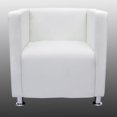 thumbnail image 4 of vidaXL Cube Fauteuil Blanc Simili Cuir, 4 of 4