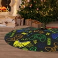 thumbnail image 6 of KLL 48" Christmas Tree Skirt Game Play Xmas Tree Skirts Mat for New Year Xmas Holiday Party Indoor Outdoor Home Decoration, 6 of 7