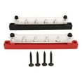 thumbnail image 2 of Borne de Distribution d'Alimentation, 2 Pcs Barre de Bus Marin Robuste Noir Rouge Design Module Universel pour Bateau, 2 of 7