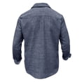 thumbnail image 6 of Western Shirts for Mens Cowboy Shirt Linen Short Sleeve Button Down Shirt Casual Work Shirts with Double Pocket Navy, 6 of 7
