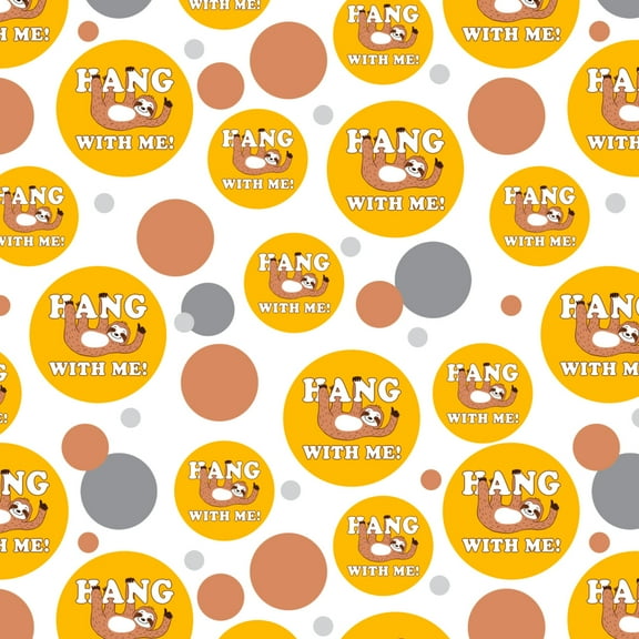 Hang with Me Sloth Hanging Funny Humor Premium Gift Wrap Wrapping Paper Roll