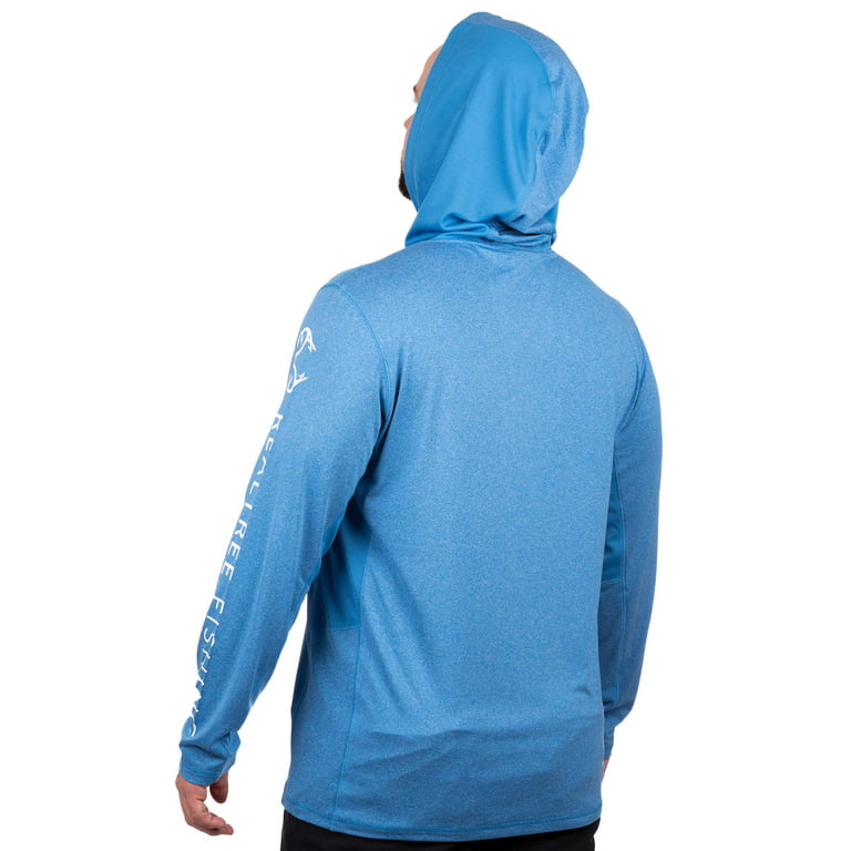 Men's Long Sleeve Hooded Fishing Jersey: Blue/Aqua - fishing shirt – Big  Bite Fishing Shirts