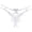 White, variant on Seductiva Clothing Women's Thong Underwear Women Low Waist Traceless Mesh Embroidered Big Butterfly Open End Thong Breathable Thong