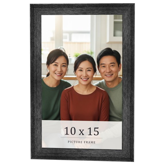 10x15 Frame Black Real Wood Picture Frame Width 1.5 inches | Interior Frame Depth 0.5 inches | Barn
