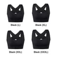 thumbnail image 2 of 3pcs Sports Bra Black Seamless Yoga Push Up For Women Elastic Posture Corrector, 2 of 4