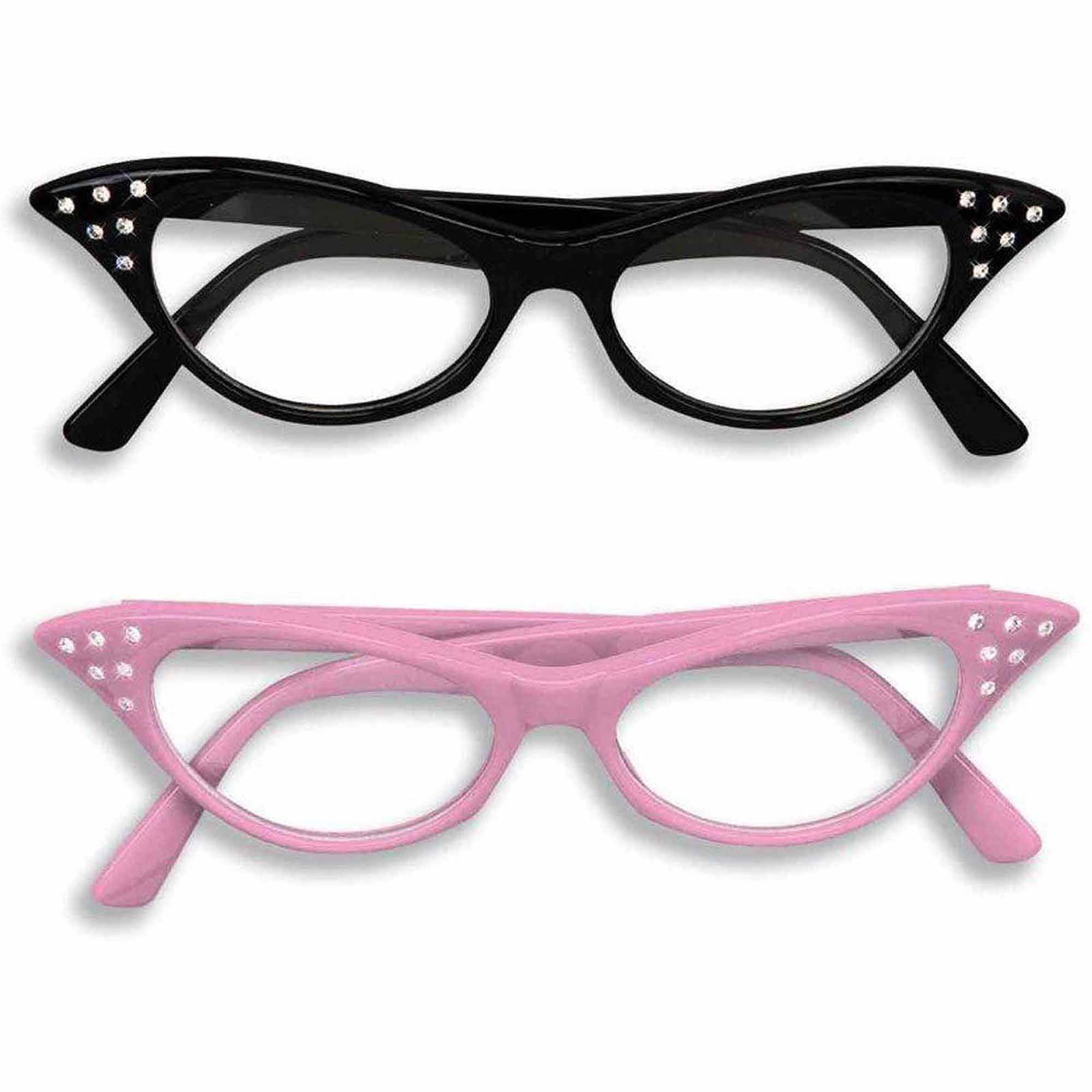 Cat's Eye Glasses Halloween Costume Accessory Pink Color Only Costume
