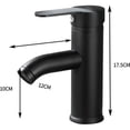 thumbnail image 2 of Grifo de lavabo negro mate - Mezclador de agua fría/caliente - Negro, 2 of 5