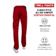 thumbnail image 2 of Access Men's Slim Straight Relaxed Fit Twil Pants (Red, 34x32), 2 of 7