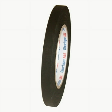 Shurtape CP-743 Matte Black Paper Tape: 1/2 in x 60 yds. (Black)
