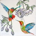 thumbnail image 2 of St Hilaire, Elizabeth 12x12 Black Modern Framed Museum Art Print Titled - Edit Hummers and Blooms, 2 of 4