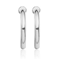 thumbnail image 3 of 925 Sterling Silver 2.5x20mm Non Pierced Clip On Round Small Hoop Earrings, 3 of 10