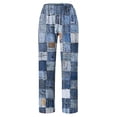 thumbnail image 4 of Women Fashion Elastic Waist Pant With Pocket Loose Harem Pants Printed Crop Pants, 4 of 4