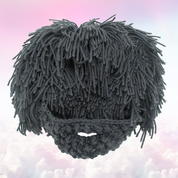 LULULION 1Pc Winter Balaclava Hat Grey Cotton with Thick Plush Ear Flaps and Face Cover for Warmth Outdoors