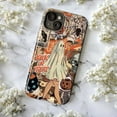 thumbnail image 6 of Retro Ghost Girl Halloween Phone Case, Trick or Treat Spooky Collage Cover with Jack-O’-Lantern, Skeleton & Bats, Vintage October Aesthetic for iPhone 16 15 14 13 12 11 Pro Max Mini, 6 of 6