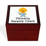 CafePress - Thoracic Surgery Chick - Keepsake Box, Finished Hardwood Jewelry Box, Velvet Lined Memento Box