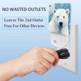 thumbnail image 3 of Polar bear LED Square Night Lights - Modern Design, Soft Glow, Energy Efficient - for Bedroom, Nursery, or Bathroom - Set of 2, 3 of 6