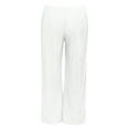 thumbnail image 4 of LWavelet Sequin Fabric Wide Leg Pants Women Party Festive Wear White L, 4 of 5