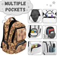 thumbnail image 6 of Aplkyhs Cute Bow Capybara Backpack for Students 6-18 Water Resistant Lightweight School Bookbag Multi-pocket Casual Daypack for School Outdoor, 6 of 7