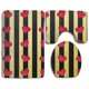 thumbnail image 1 of ABPHQTO Amor del corazón en rayas verticales Juego de alfombras de baño de 3 piezas Alfombra de baño Alfombra de contorno y tapa de inodoro ABPHQTO Cont-CHAPPLE-35562, 1 of 2