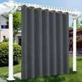thumbnail image 2 of CJC 2Pack Waterproof Outdoor Curtains Blackout Sun Blocking Panel, Heavy Duty Vertical Shades for Garage Patio Porch ，(100*84in, Dark Gray), 2 of 10