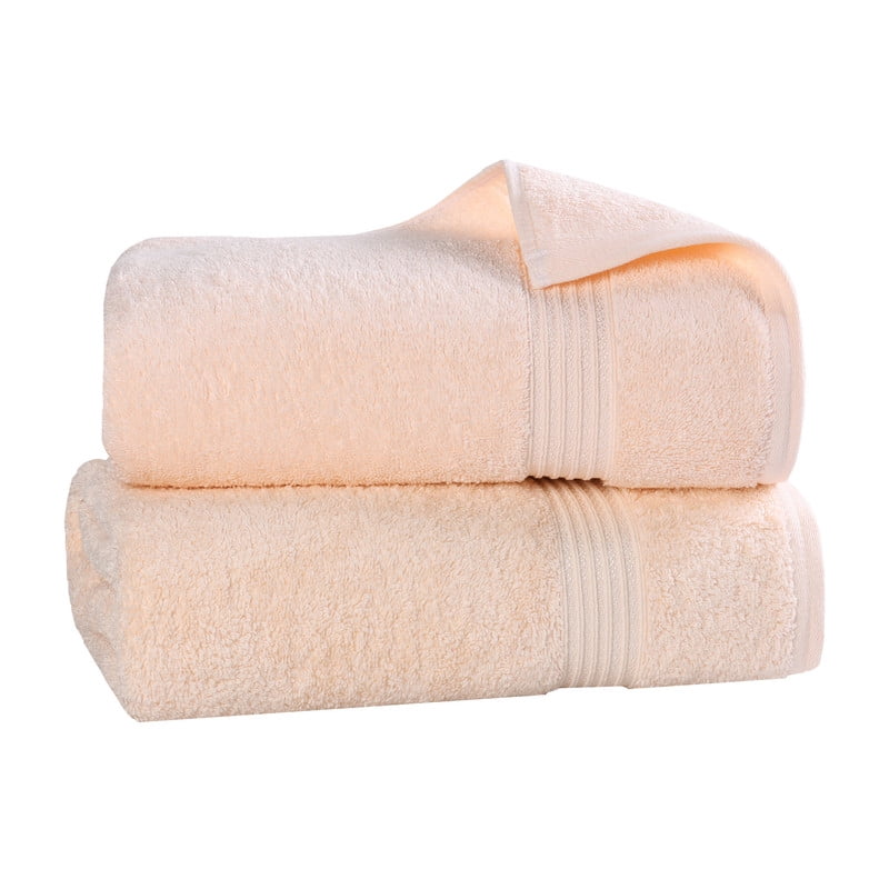 Superior Egyptian Cotton Absorbent Peach Bath Towel Set of 2