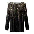 thumbnail image 2 of YEJIMAN Long Sleeve T-shirt, Gold Womens Tshirts Cotton, Women Printed Casual Crewneck Long Sleeve Blouse T Shirt Tops for Women, Big & Tall, 2 of 3