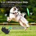 thumbnail image 4 of Dog Wireless Fence & Training Collar 2-in-1 System, 2023 Wireless Fence Harmless for All Dogs, Adjustable Control Range 3000 Feet, Adjustable Warning Strength, Waterproof Reflective Stripe Collar, 4 of 7