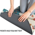 thumbnail image 3 of Beige Cartoon Dinosaurs Flowers Pattern Hot Yoga Mat Towel Non Slip for Hot Yoga - Quick-Drying Yoga Mat Cover with 4 Corner Pockets with Travel Bag - Hot Yoga Towel Non Slip 70"x26", 3 of 6