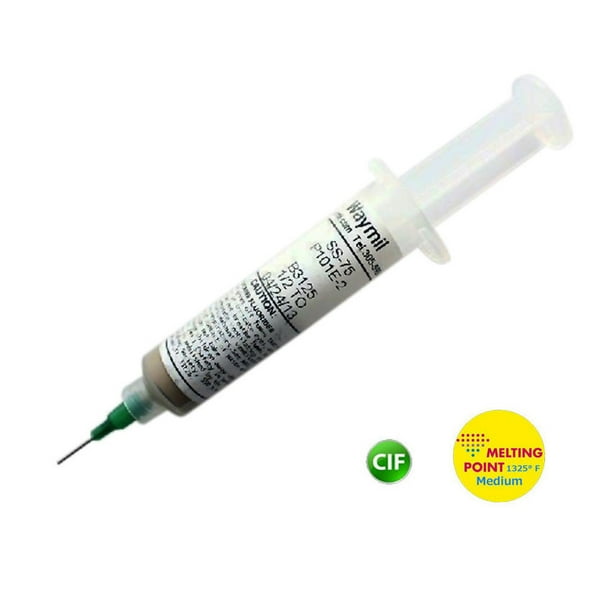 Silver Solder Paste Medium With Flux 1/2 Oz Troy(15.5 g) Syringe