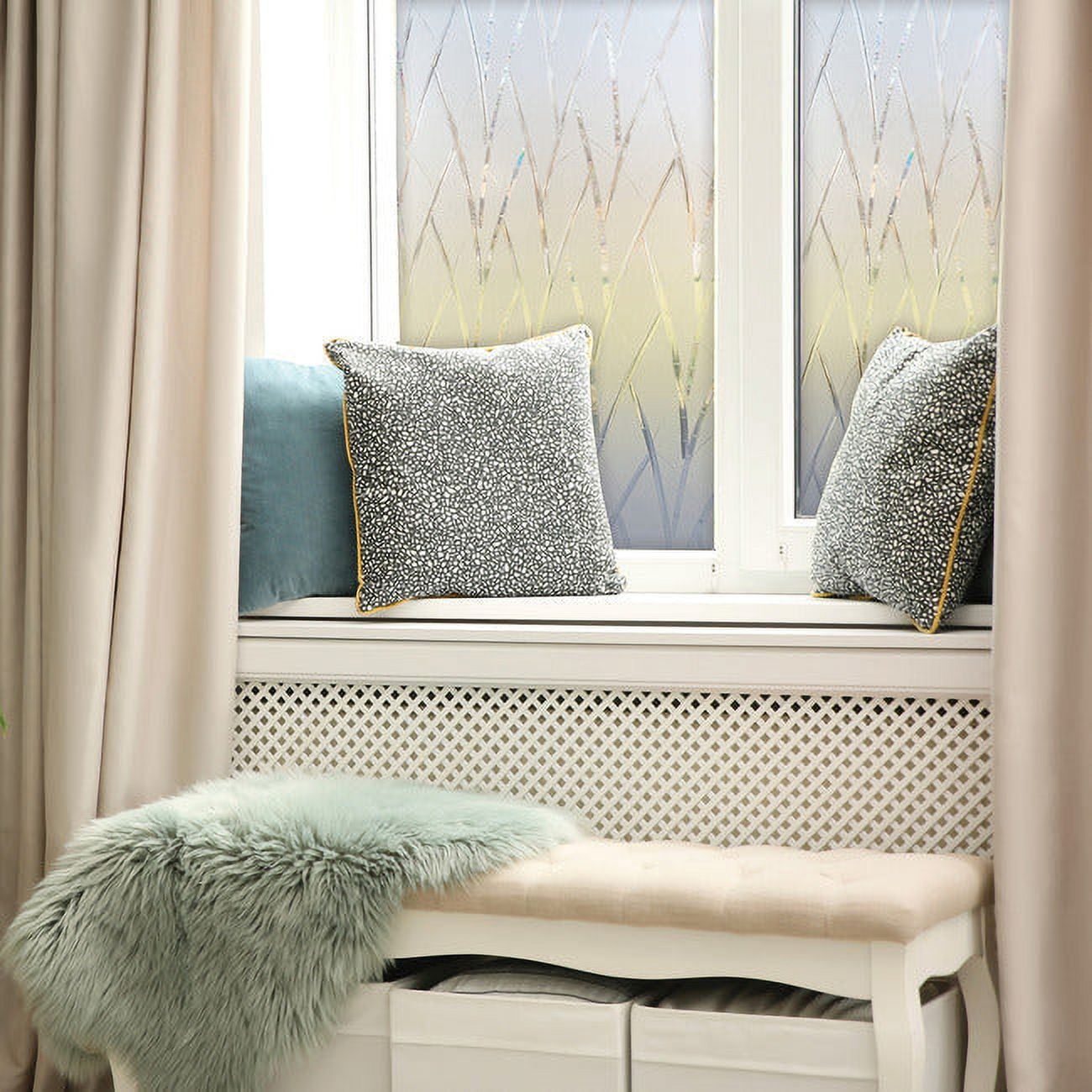 (2 pack) RoomMates Bamboo Privacy Window Film 24 in x 74 in