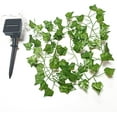 thumbnail image 7 of Solar Ivy String Lights Outdoor, Waterproof 16 FT 50 LED Ivy Fairy Lights Hanging Artificial Ivy Leaf Plants Vine Garland for Wall Party Wedding Room Home Kitchen Decor (Maple leaf shape), 7 of 7