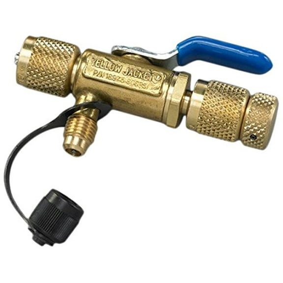 1pk YELLOW JACKET 18975 Vacuum/Charge Valve with Side Port, 1/4" Size