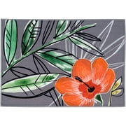 Hibiscus Art Olivia's Home Accent Washable Rug 22" x 32" PR2-JGR5000