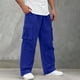 thumbnail image 4 of Pantalones cargo de verano para hombre: pantalones de trabajo holgados, ligeros, con cintura elástica y múltiples bolsillos, corte regular para actividades al aire libre, trabajo y ocio, poliéster, 4 of 8